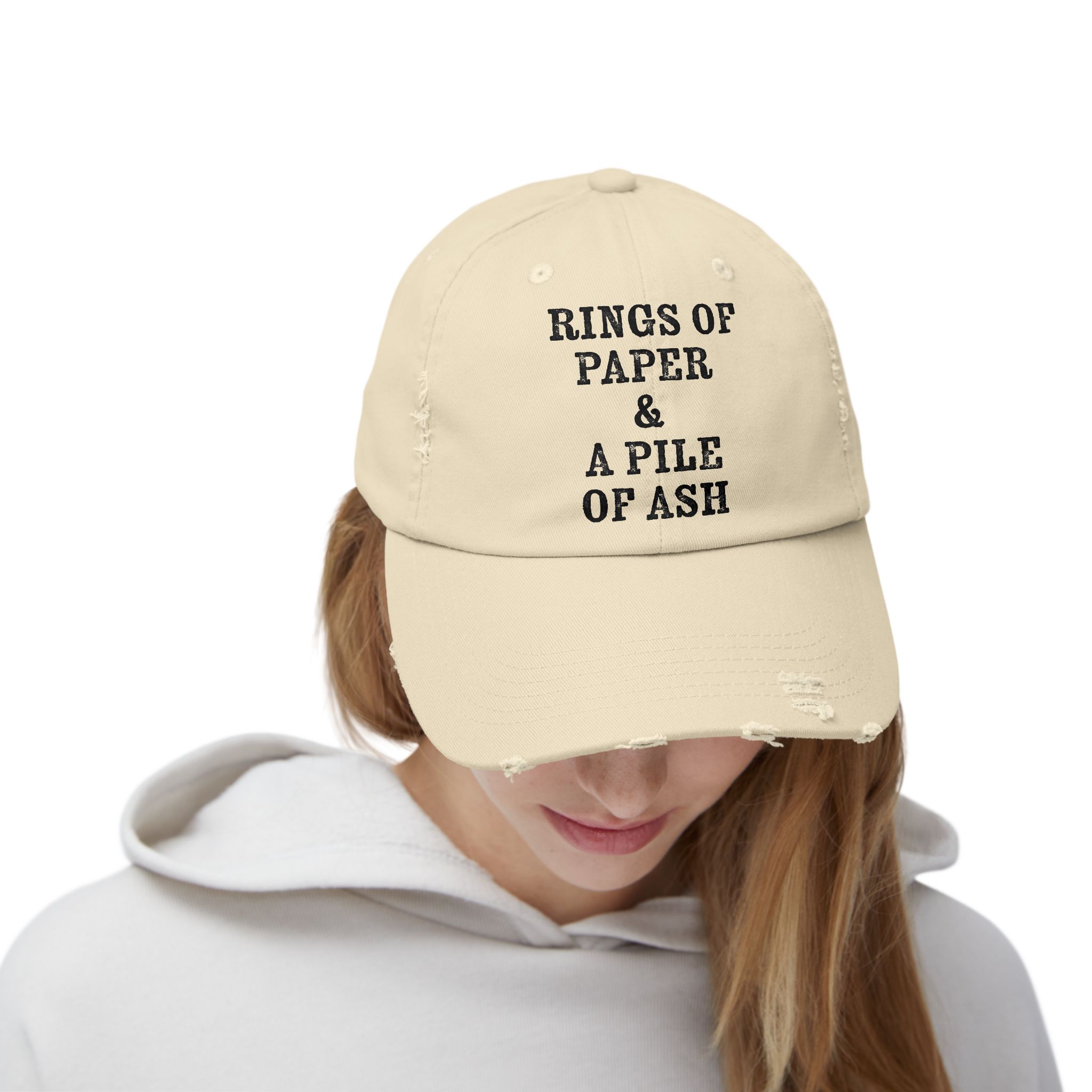 Rings of Paper & A Pile Of Ash Distressed Cap - Image 8