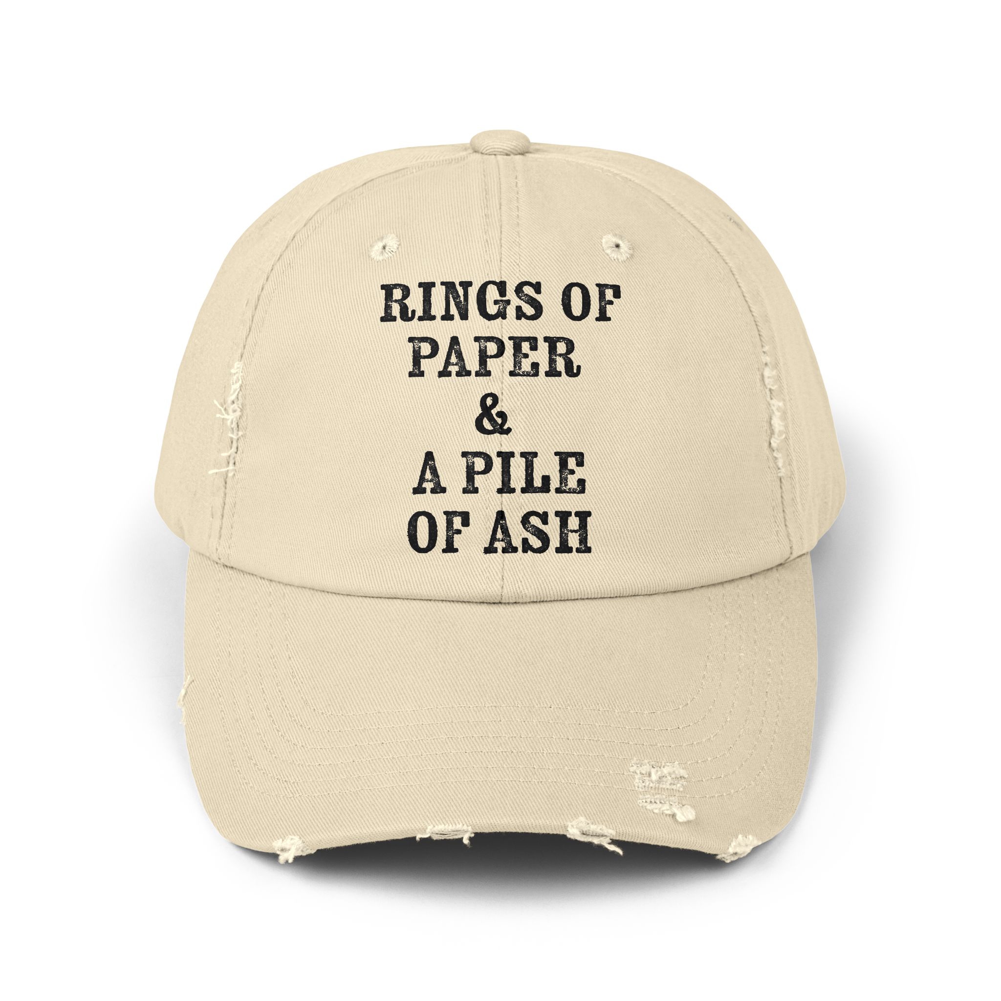 Rings of Paper & A Pile Of Ash Distressed Cap - Image 5